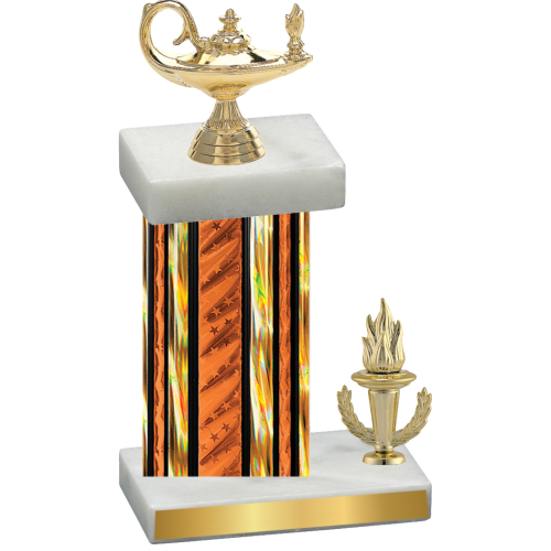 Accented Single Orange Glacier Victory Academics Trophy