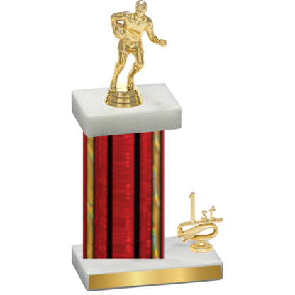 Accented Single Red Glacier First Place Rugby Trophy