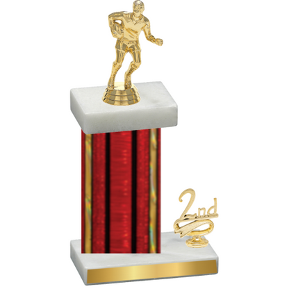 Accented Single Red Glacier Second Place Rugby Trophy