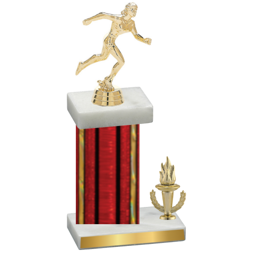 Accented Single Red Glacier Victory Running Trophy