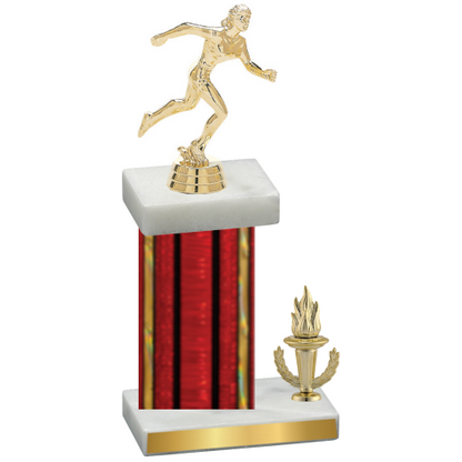 Accented Single Red Glacier Victory Running Trophy