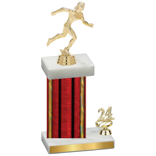 Accented Single Red Glacier Year Running Trophy