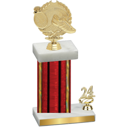 Accented Single Red Glacier Year Running Trophy