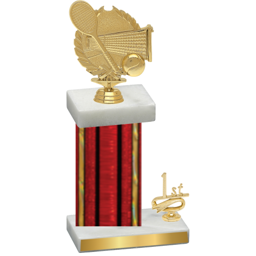 Accented Single Red Glacier First Place Tennis Trophy