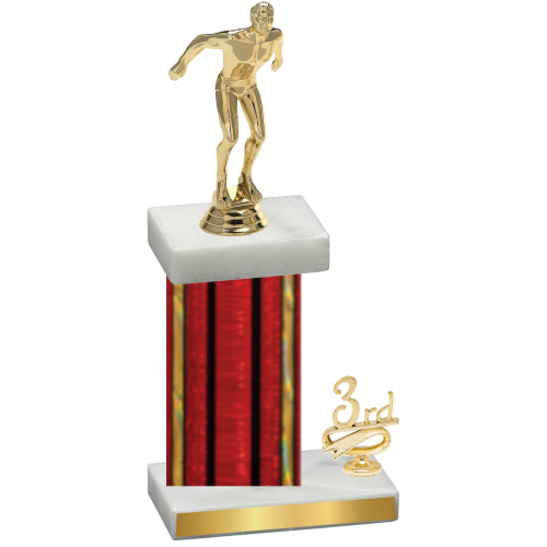 Accented Single Red Glacier Third Place Swimming Trophy