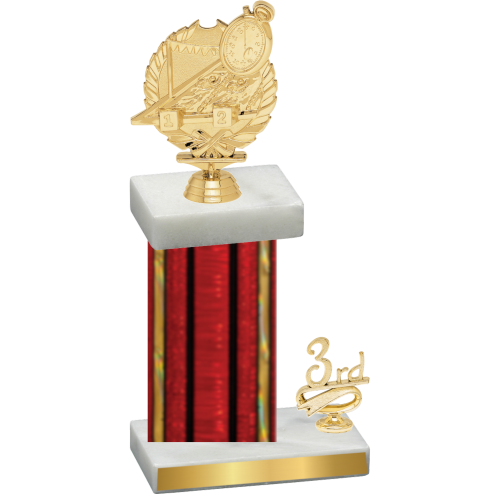 Accented Single Red Glacier Third Place Swimming Trophy