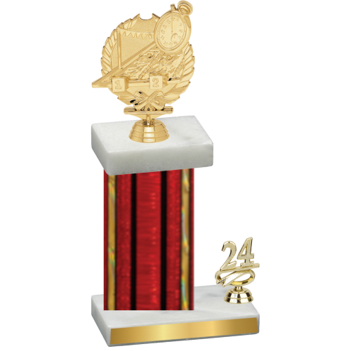 Accented Single Red Glacier Year Swimming Trophy