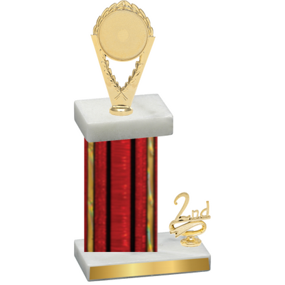 Accented Single Red Glacier Second Place Insert Trophy