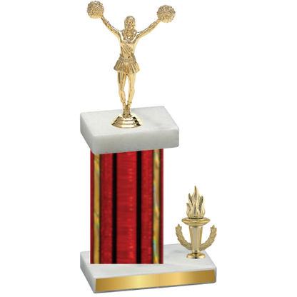 Accented Single Red Glacier Victory Cheerleading Trophy