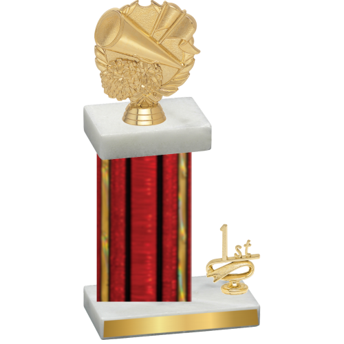 Accented Single Red Glacier First Place Cheerleading Trophy