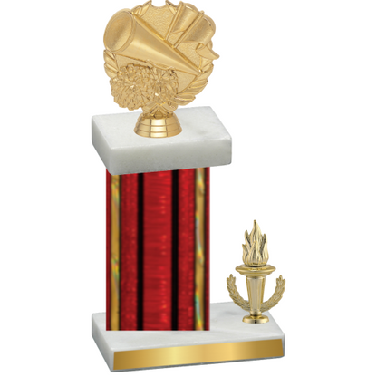 Accented Single Red Glacier Victory Cheerleading Trophy
