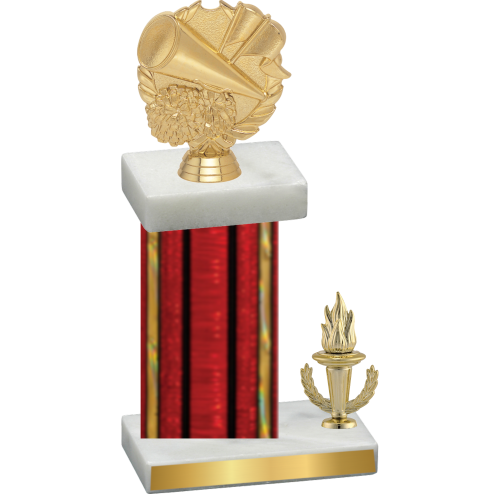 Accented Single Red Glacier Victory Cheerleading Trophy