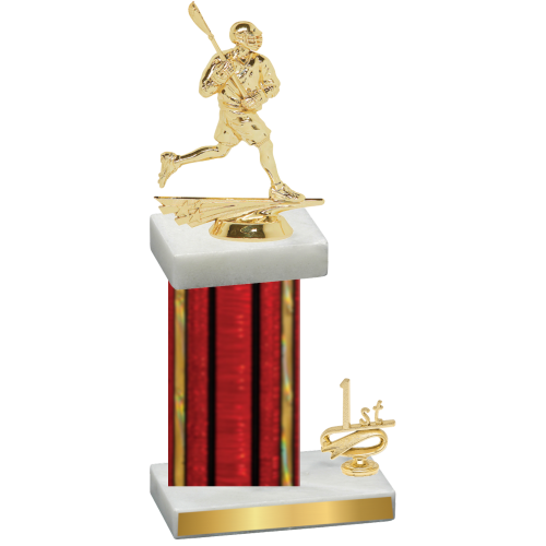 Accented Single Red Glacier First Place Lacrosse Trophy