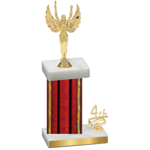 Accented Single Red Glacier Fourth Place Victory Trophy