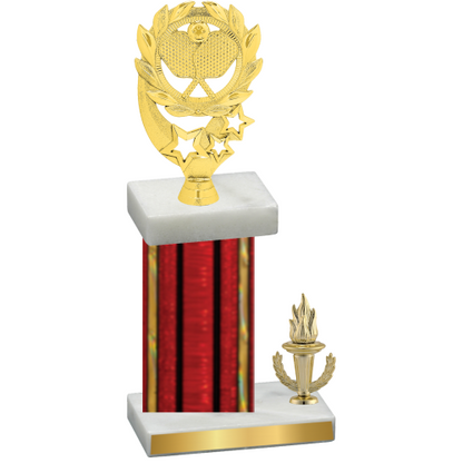 Accented Single Red Glacier Victory Pickleball Trophy