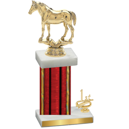 Accented Single Red Glacier First Place Horses Trophy