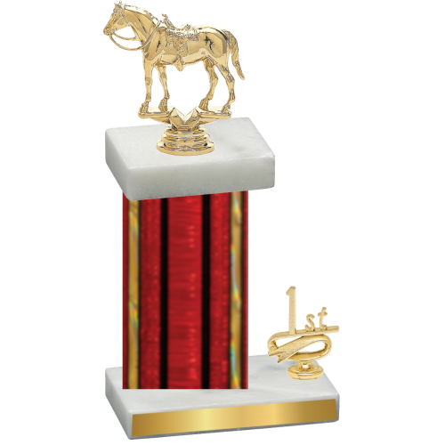 Accented Single Red Glacier First Place Horses Trophy