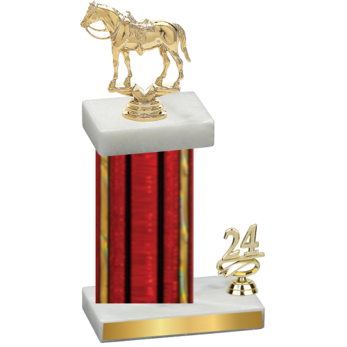 Accented Single Red Glacier Year Horses Trophy