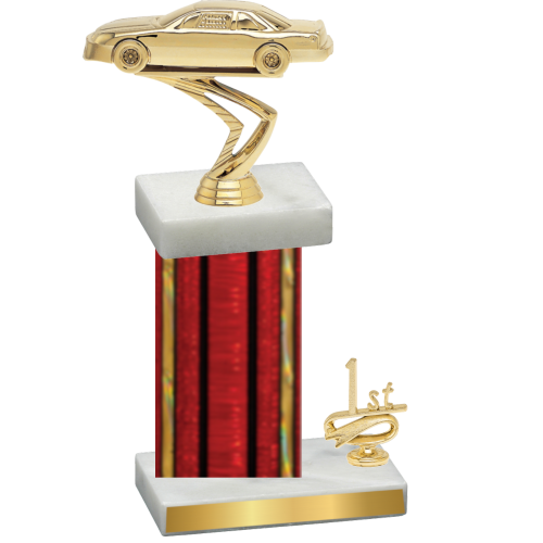 Accented Single Red Glacier First Place Cars Trophy