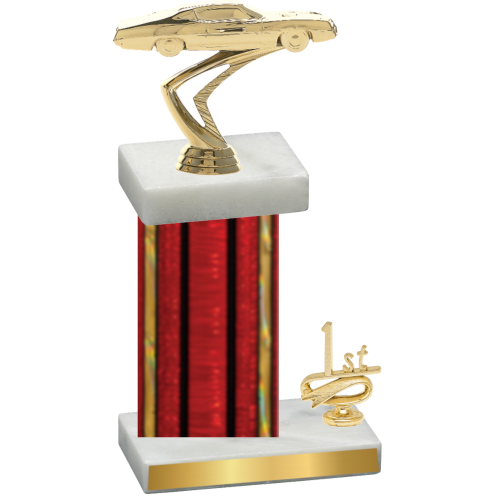 Accented Single Red Glacier First Place Cars Trophy