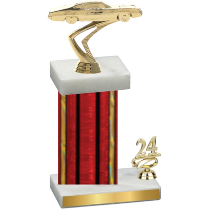 Accented Single Red Glacier Year Cars Trophy