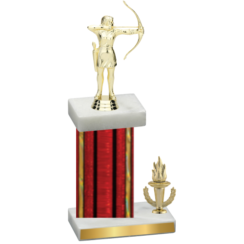 Accented Single Red Glacier Victory Archery Trophy