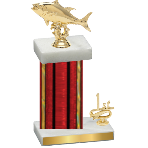 Accented Single Red Glacier First Place Fishing Trophy