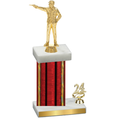 Accented Single Red Glacier Year Shooter Trophy