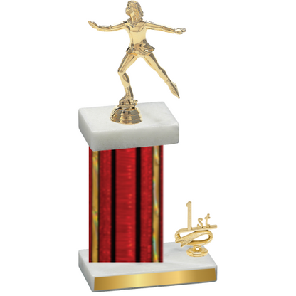 Accented Single Red Glacier First Place Skater Trophy