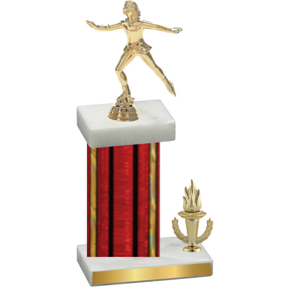 Accented Single Red Glacier Victory Skater Trophy