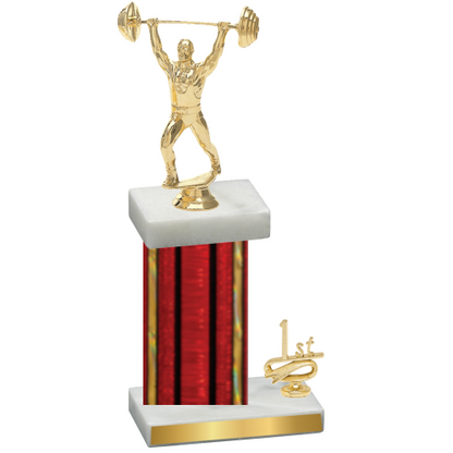 Accented Single Red Glacier First Place Weights Trophy