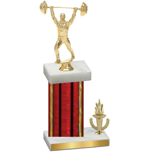 Accented Single Red Glacier Victory Weights Trophy