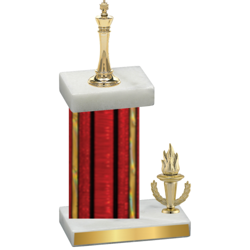 Accented Single Red Glacier Victory Chess Trophy