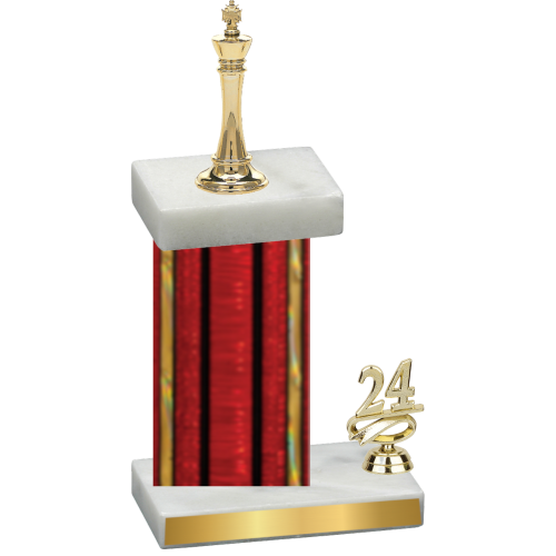 Accented Single Red Glacier Year Chess Trophy