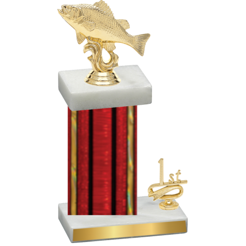 Accented Single Red Glacier First Place Fishing Trophy