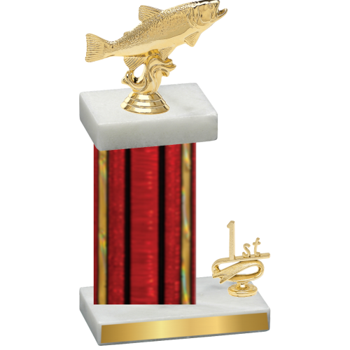 Accented Single Red Glacier First Place Fishing Trophy