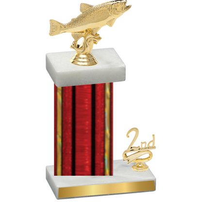 Accented Single Red Glacier Second Place Fishing Trophy