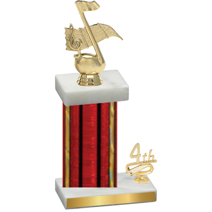 Accented Single Red Glacier Fourth Place Music Trophy