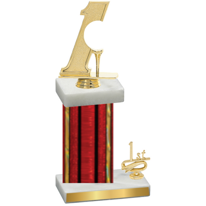 Accented Single Red Glacier First Place Golf Trophy