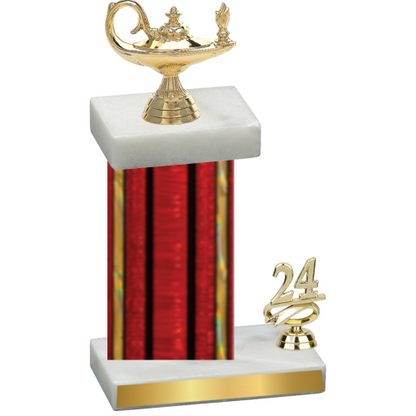 Accented Single Red Glacier Year Academics Trophy