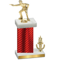 Accented Single Red Carbon Fiber Victory Shooter Trophy