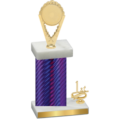 Accented Single Purple Carbon Fiber First Place Insert Trophy