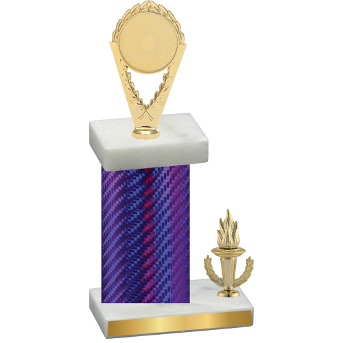 Accented Single Purple Carbon Fiber Victory Insert Trophy