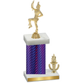 Accented Single Purple Carbon Fiber Victory Majorette Trophy