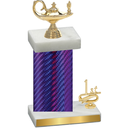 Accented Single Purple Carbon Fiber First Place Academics Trophy