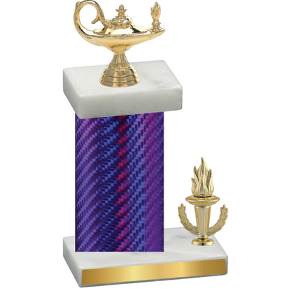 Accented Single Purple Carbon Fiber Victory Academics Trophy