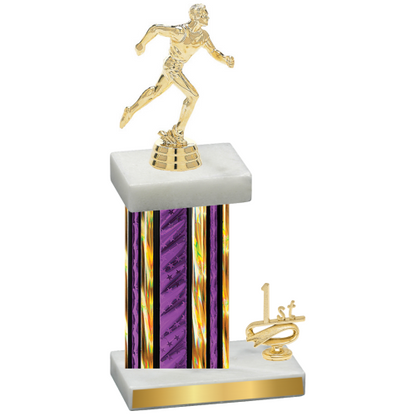 Accented Single Purple Glacier First Place Running Trophy