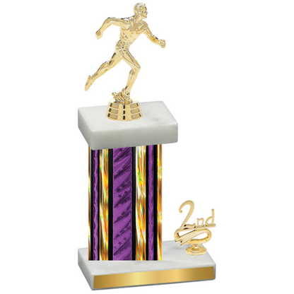 Accented Single Purple Glacier Second Place Running Trophy