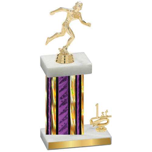 Accented Single Purple Glacier First Place Running Trophy