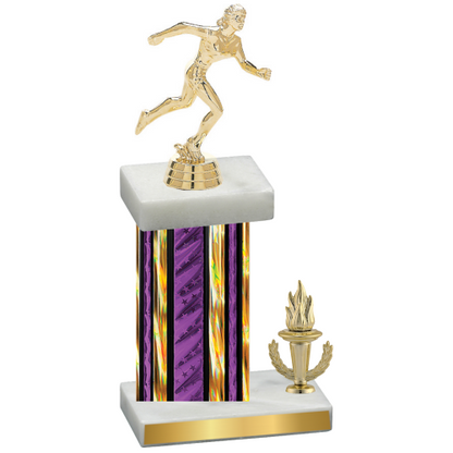 Accented Single Purple Glacier Victory Running Trophy